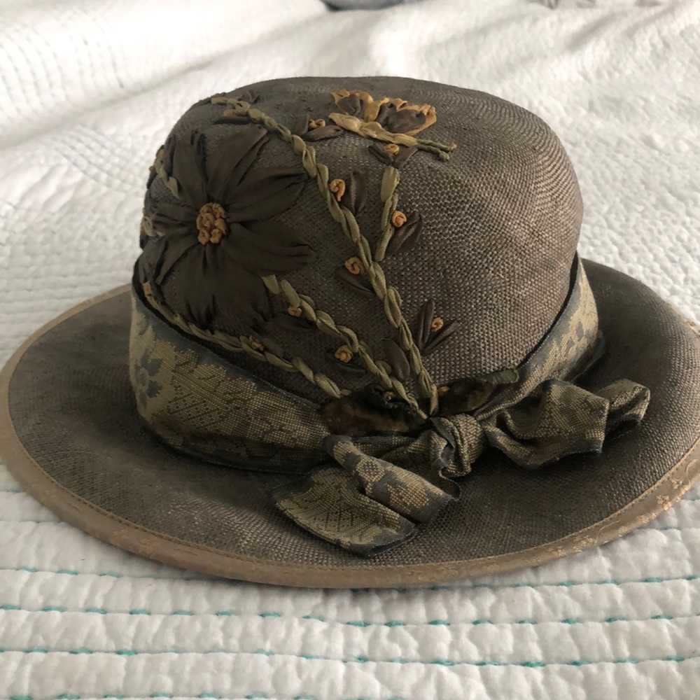 Louise Green Decorated Hat